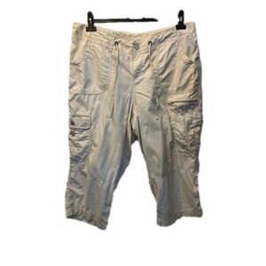 Lane Bryant‎ Women's Linen Blend Khaki Size 14 Cargo Pants